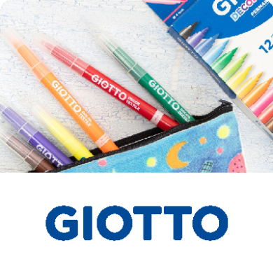 Canetas de feltro giotto em estojo azul